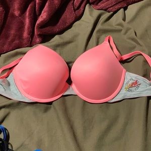Pink push up bra